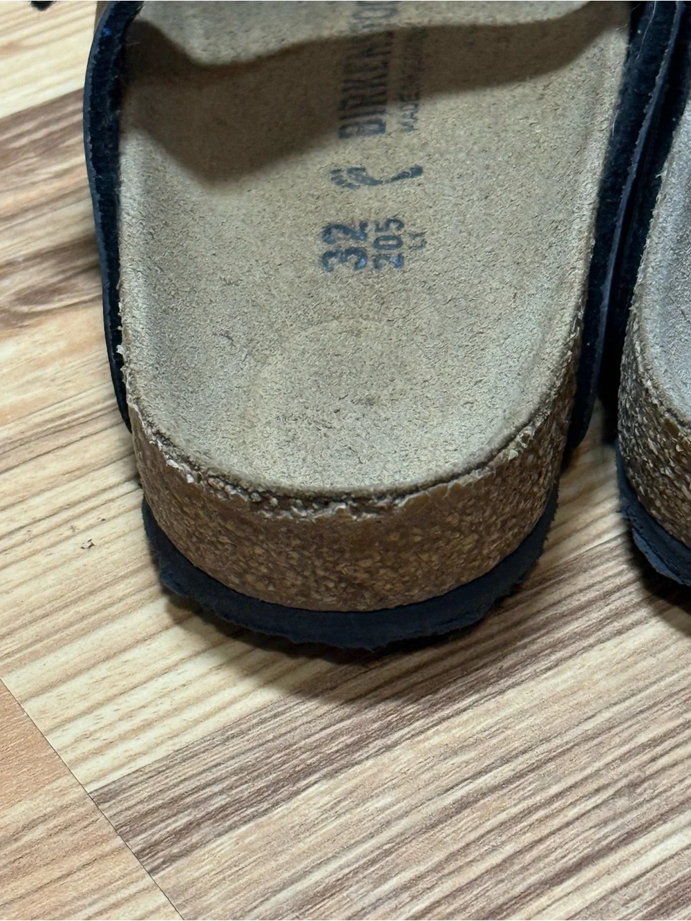 Birkenstock Black Two-Strap Kids Sandals, Sz 32